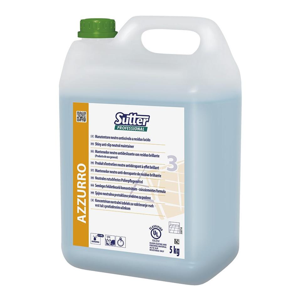 Azzurro deterg. neutro antiscivolo a residuo lucido UL 5 lt - 4 Ta x ct
