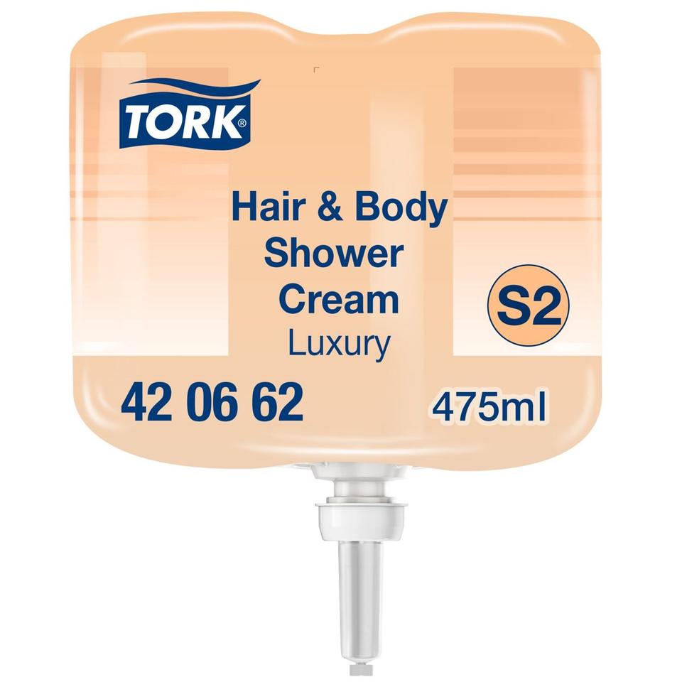 Crema doccia corpo e capelli Tork Luxury 475 ml S2 ct 8 pz