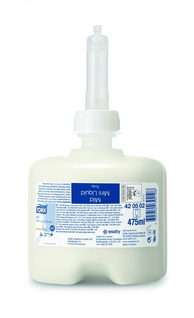 Sapone liquido Tork delicato Premium Ecolabel 475 ml S2 ct 8 pz
