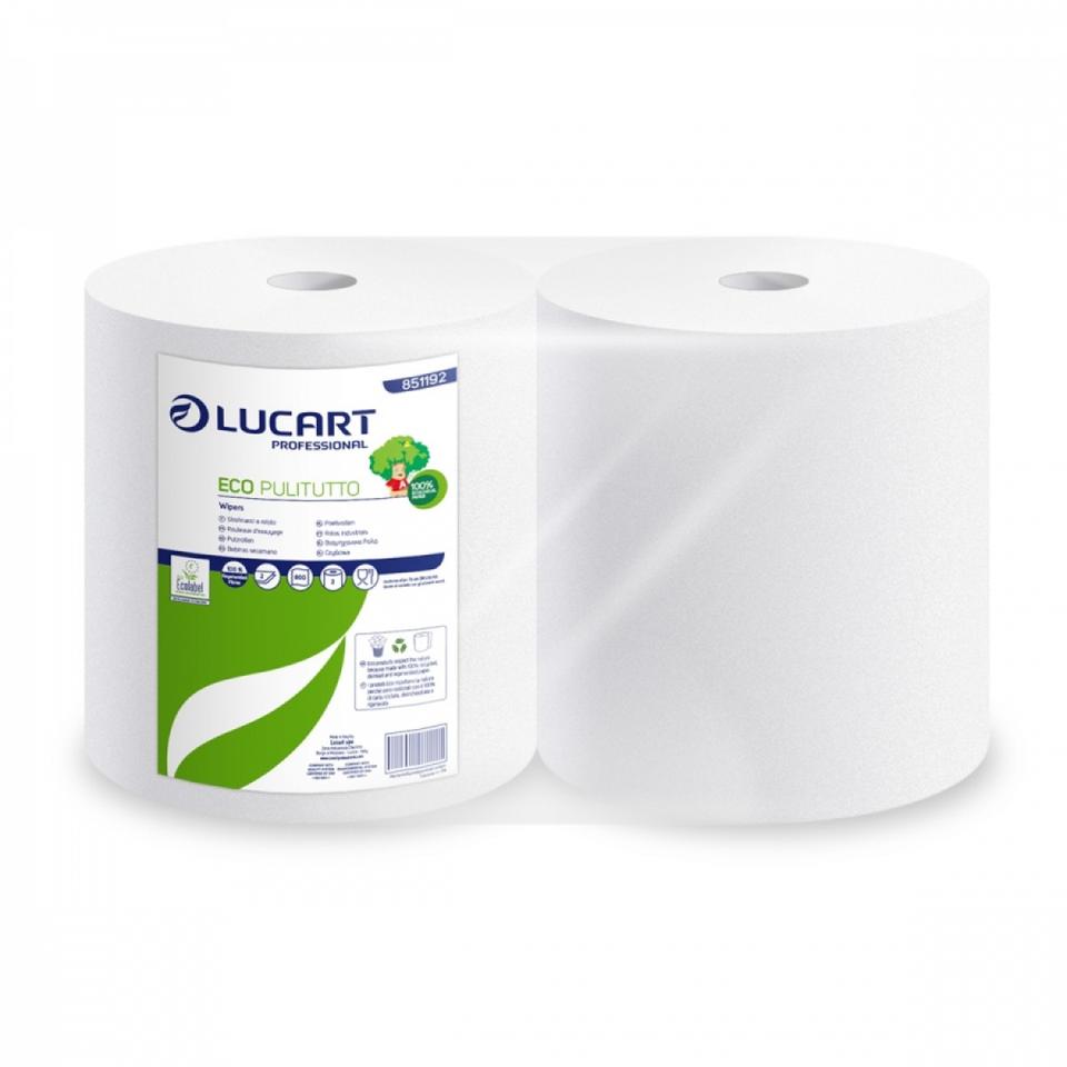 Bobina rotolo multiuso Lucart Eco Pulitutto 2v 212 M 800 str 2 pz x ct