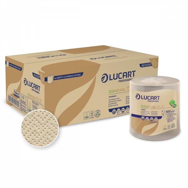 Asciugamano a rotolo Lucart Econatural Identity 2 v 155 M 208 str 6 pz x ct