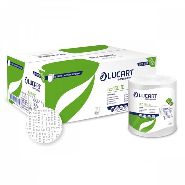 Asciugamano a rotolo Lucart Eco Identity 2 v 150 M 208 str 6 pz x ct