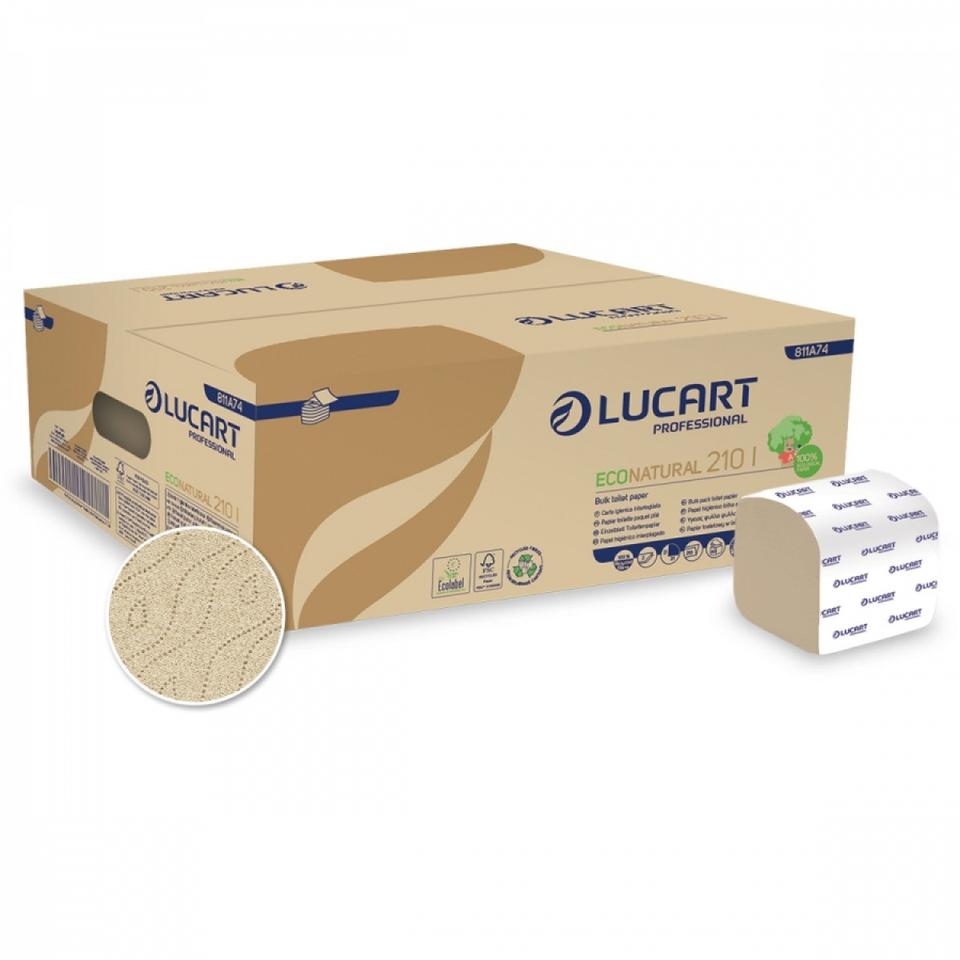 Carta igienica intercalata Lucart Econatural 2 v 210 fogli 40 pz x ct