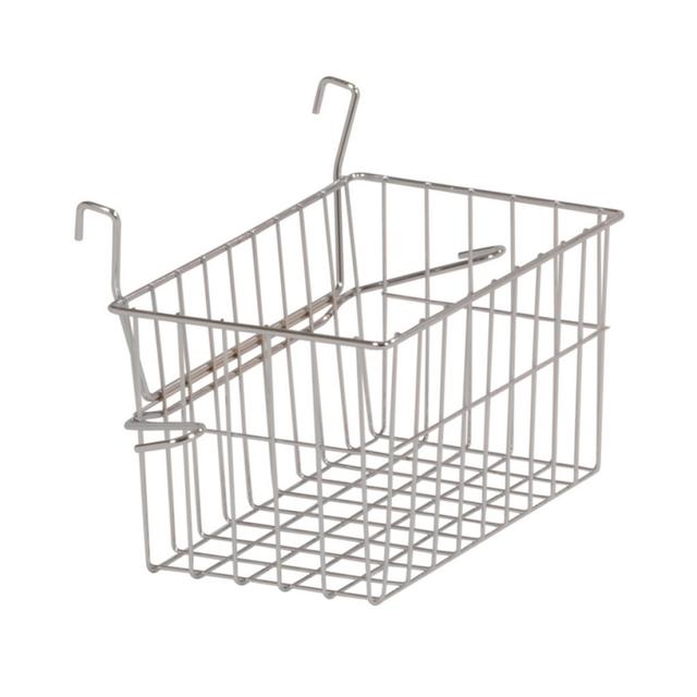Cestino a rete cromato per maniglia carrello mop