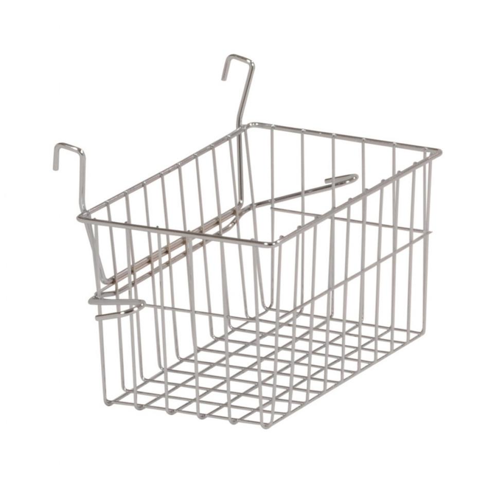 Cestino a rete cromato per maniglia carrello mop