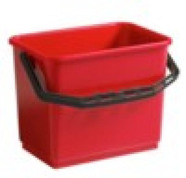Secchio 6 lt graduato rosso per carrello