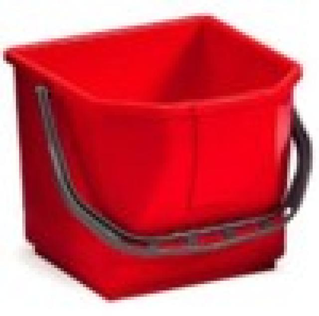 Secchio 13 lt rosso per carrello