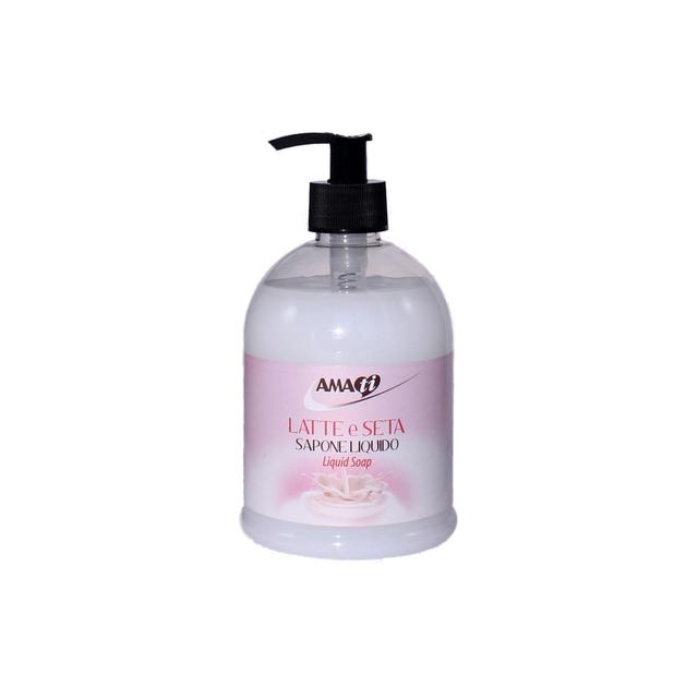 Sapone mani liquido profumato Latte e Seta Amati 500 ml - 12 fl/ct
