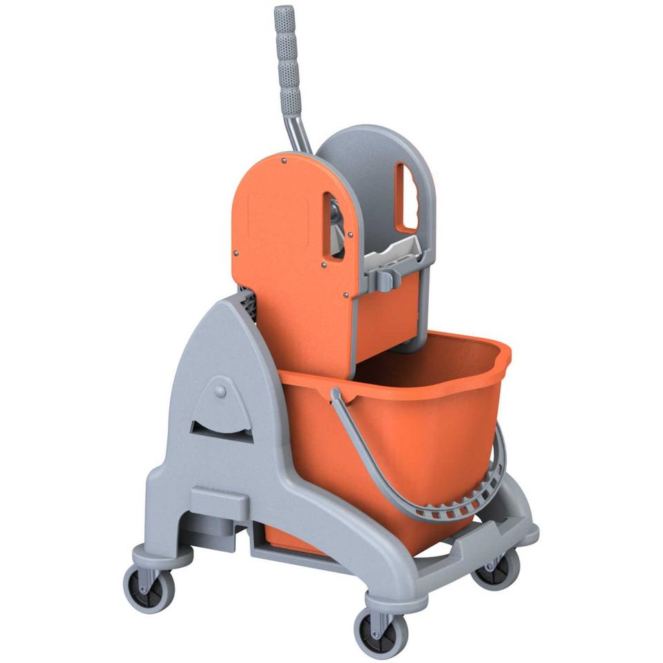 Carrello mop 1x15 Viky con pressa grigio arancio