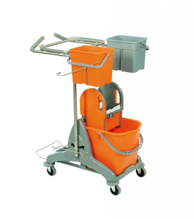 Carrello mop 1x25 Erik portasacco + 2x6 l - grigio arancio