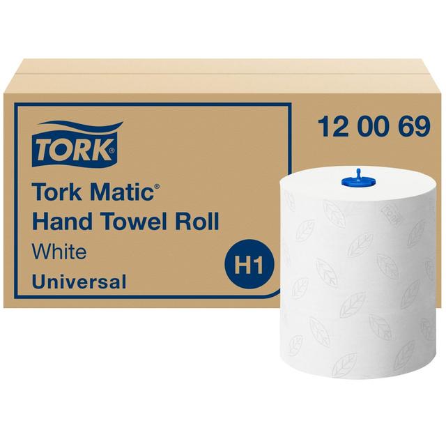 Asciugamano a rotolo Tork Matic Advanced 150 m 2v bianco H1 ct 6 pz