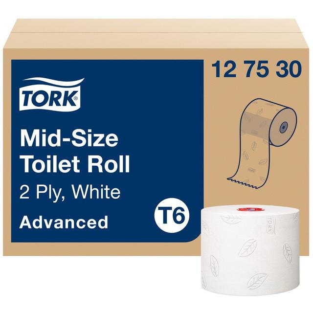 Carta igienica rotolo Tork Mid-Size Advanced bianco T6 ct 27 pz
