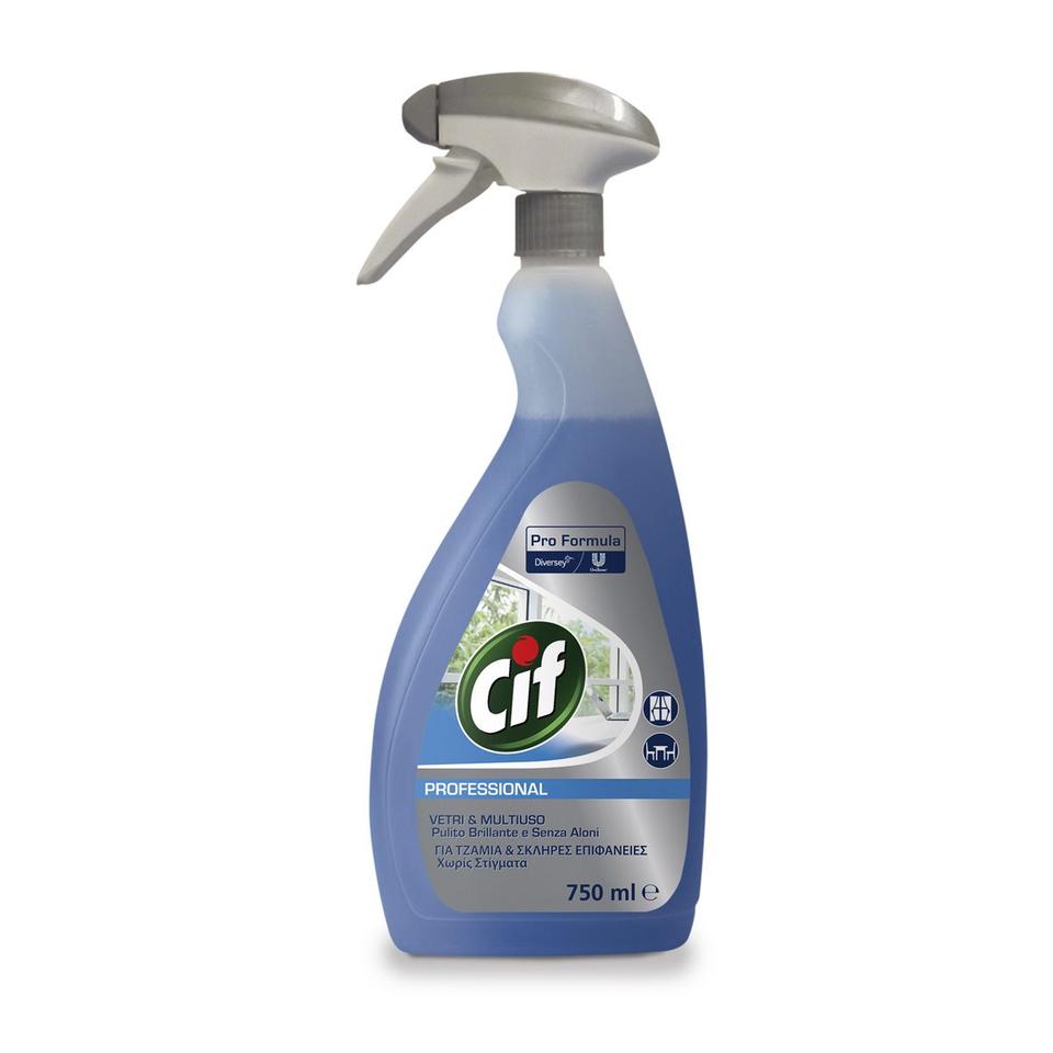 Cif Vetri e Multiuso superfici pulitore 750 ml - 6 pz x ct