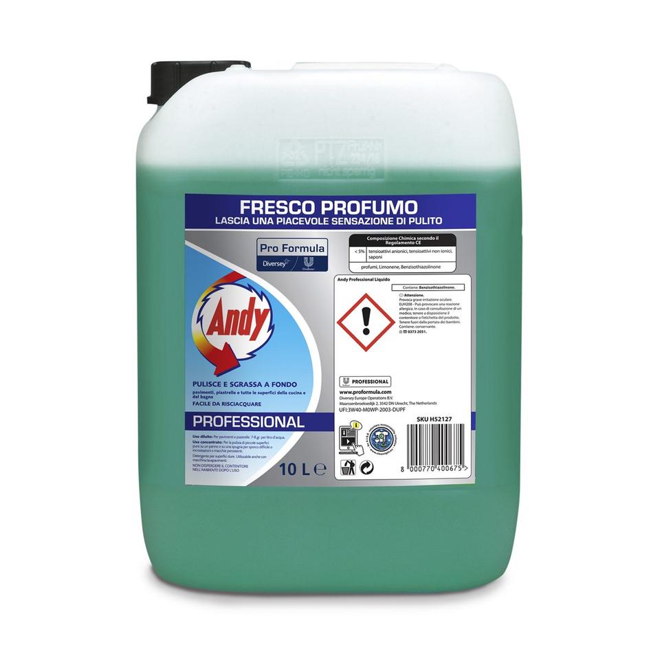 Andy Professional Liquido det. ammoniacale profumato 10 lt