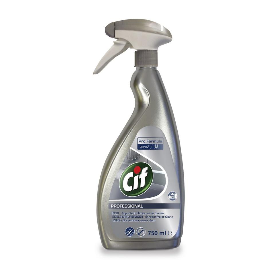 Cif Acciaio inox detergente superfici dure 750 ml - 6 pz x ct