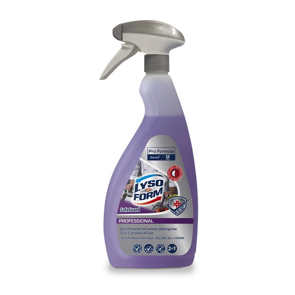 Lysoform Safeguard detergente disinfettante 2 in 1 750 ml - 6 pz x ct