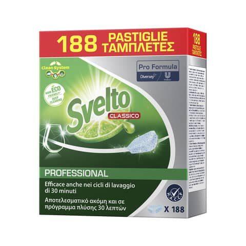 Svelto Tablets Detergente lavastoviglie pastiglie 10 gr. 188 tabs x cf - 4 cf x ct