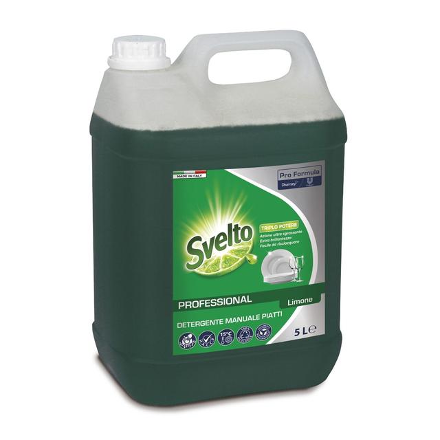 Svelto Liquido Più Limone detergente manuale stoviglie 5 lt - 2 ta x ct
