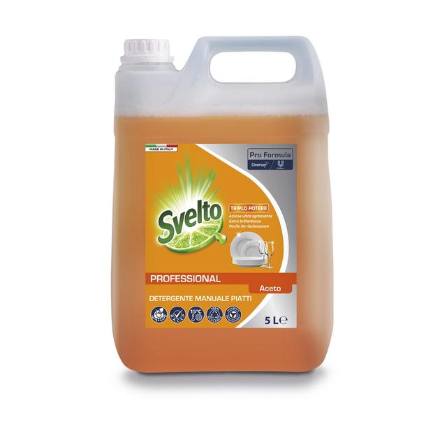 Svelto Liquido Più Aceto detergente manuale stoviglie 5 lt - 2 ta x ct