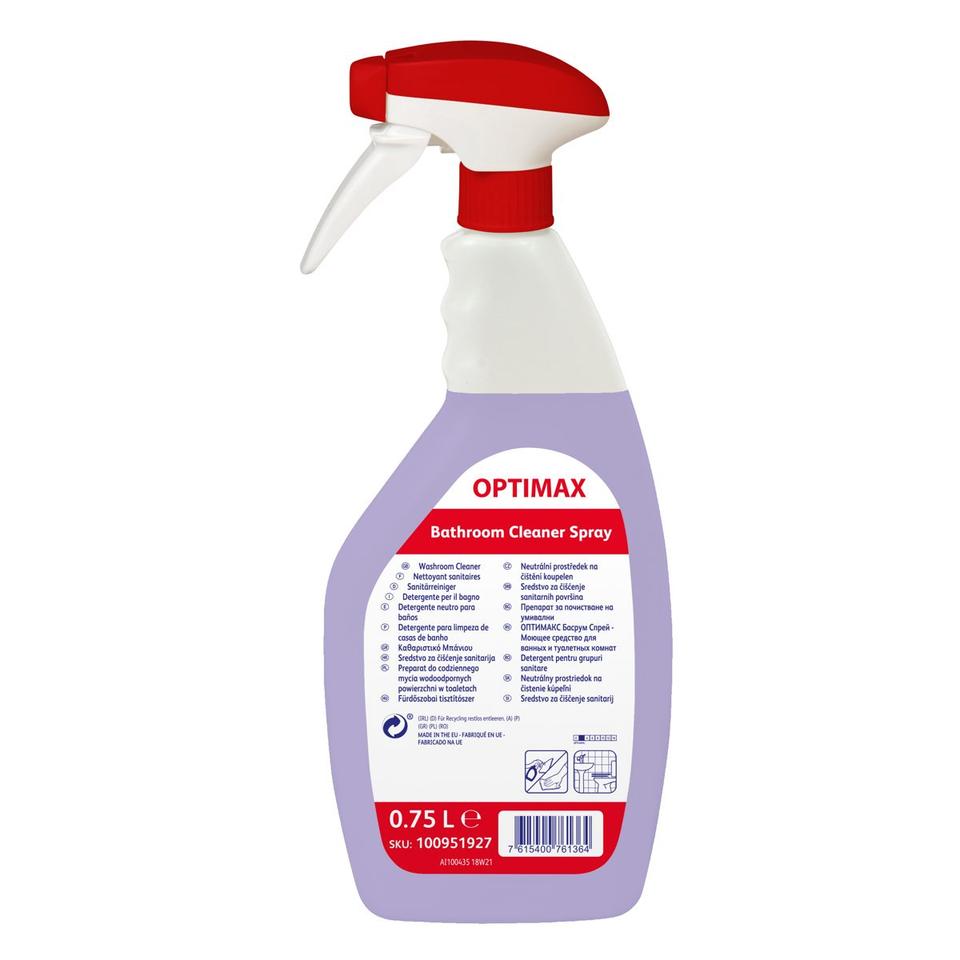 Optimax Bathroom Cleaner Spray det. disincrostante bagno 750 - 6 pz x ct