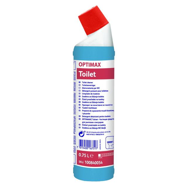 Optimax Toilet detergente disincrostante wc viscoso 750 ml - 6 pz x ct