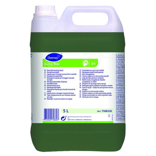 Suma Star D1 detergente piatti concentrato 5 lt - 2 ta x ct