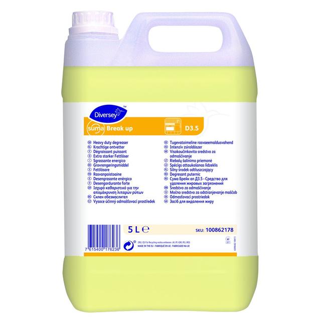 Suma Break Up D3.5 sgrassante energico alcalino concentrato 5 lt - 2 ta x ct