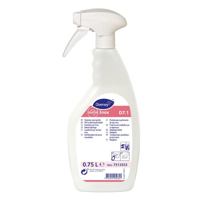 Suma Inox D7.1 det. lucidante acciaio 750 ml trigger- 6 pz x ct