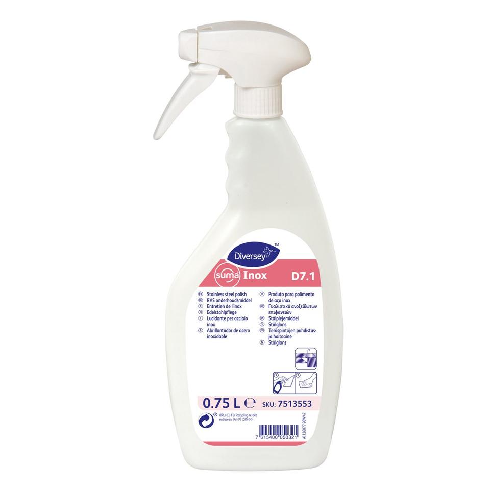 Suma Inox D7.1 det. lucidante acciaio 750 ml trigger- 6 pz x ct