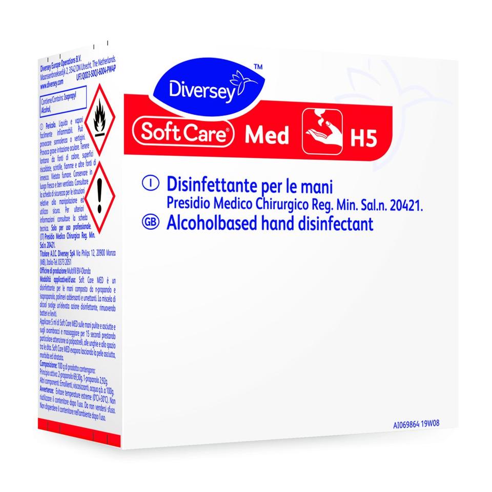 Soft Care Med H5 gel disinfettante mani 800 ml - 6 pz x ct