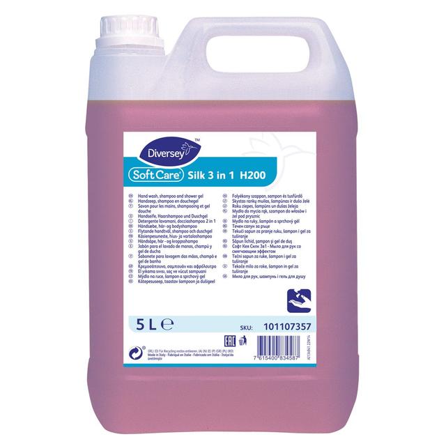 Soft Care Silk 3 in 1 detergente mani corpo capelli 5 lt - 2 ta x ct