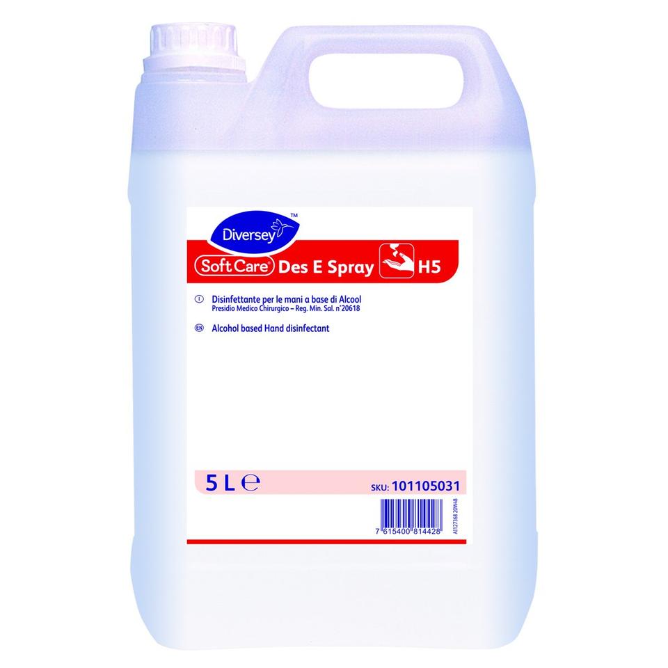 Soft Care Des E H5 gel disinfettante mani alcool 5 lt - 2 ta x ct