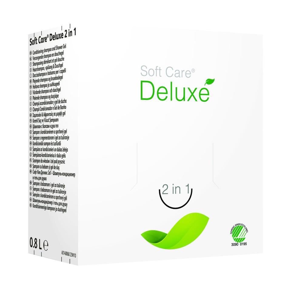Soft Care Lux 2in1 docciashampoo e balsamo 800 ml - 6 pz x ct