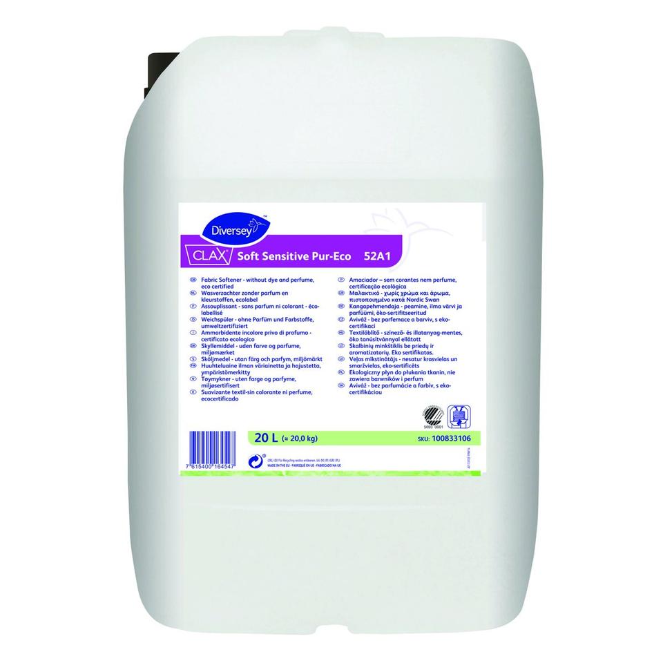 Clax Soft Sensitive Pur-Eco ammorbidente senza profumo 20 lt