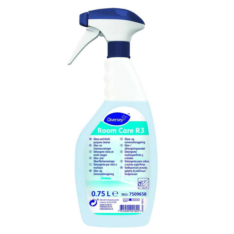 Room Care R3 detergente multiuso vetri - 6 flac.+1 spruz.- 6 pz x ct