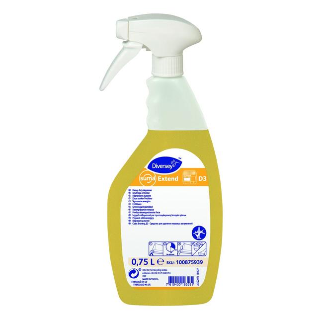 Suma Extend D3 sgrassante alcalino PU-cf 6 flac+spruz 750 ml - 6 pz x ct