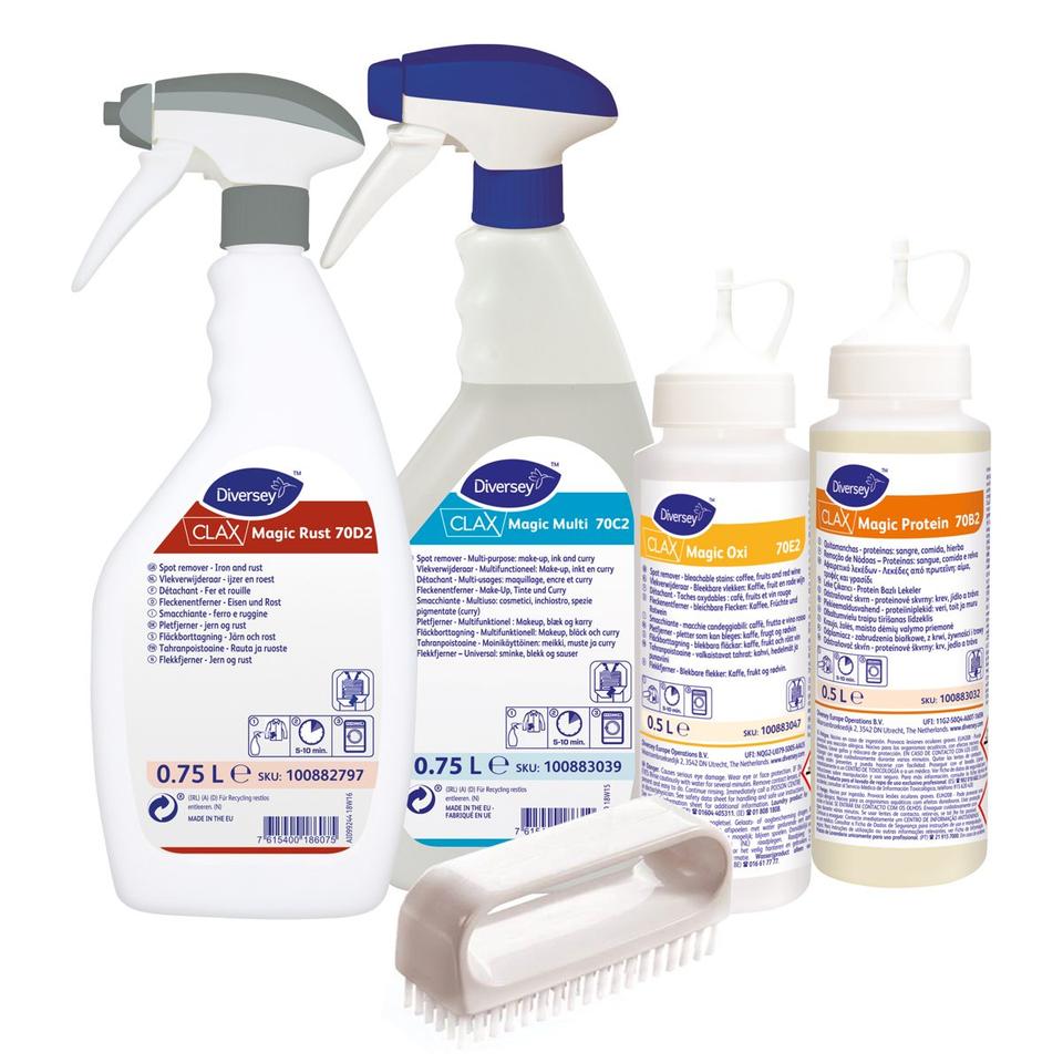 Clax Magic Kit smacchiatori - 4 prodotti + 1 spazzolino - 4pz x ct