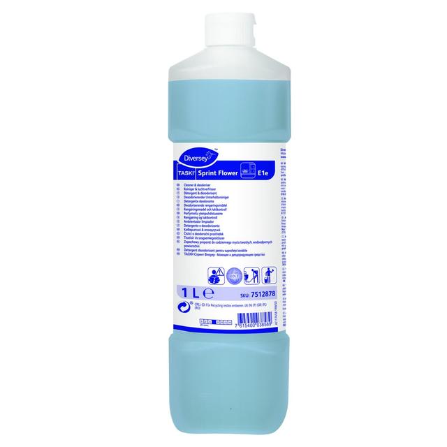 Taski Sprint Flower detergente deo arredi e pavimenti 1 lt - 6 pz x ct