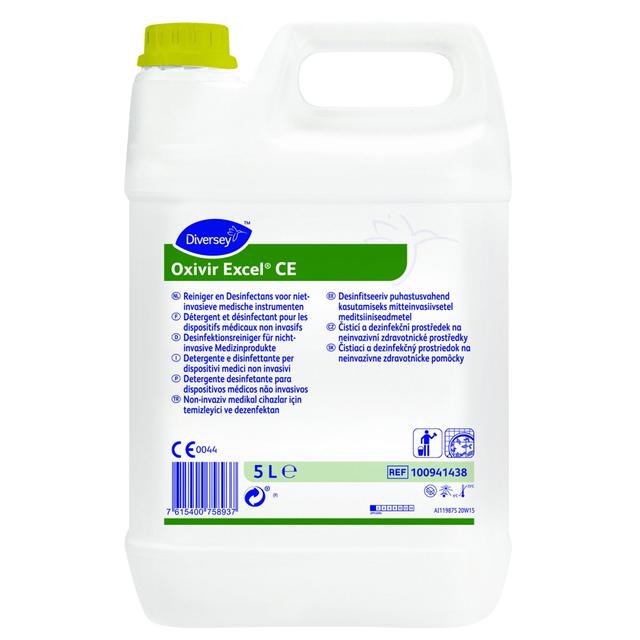 Oxivir Excel CE-DM Classe A det. disinfettante conc.-ta 5 lt - 2 ta x ct