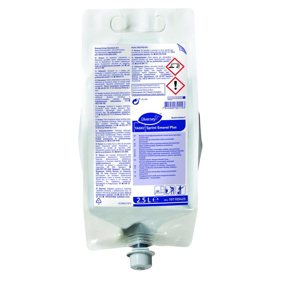Taski Sprint Emerel Plus QS detergente sgrassante conc. 2,5 lt - 2 pz x ct