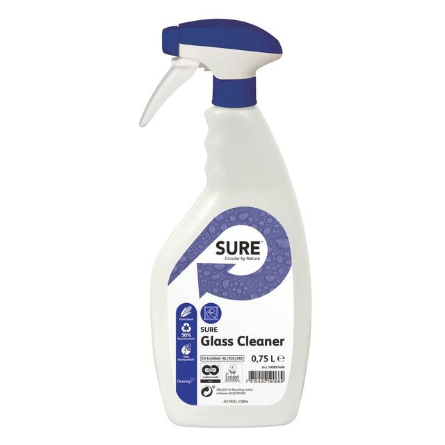 SURE Glass Cleaner detergente vetri e specchi PU 750 ml - 6 pz x ct
