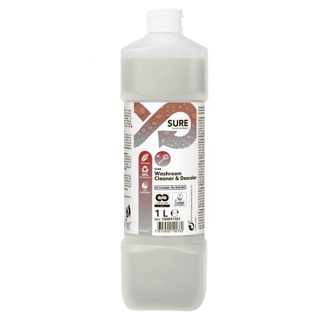 SURE Washroom Cleaner& Descaler deterg. disincr. bagno 1 lt - 6 pz x ct