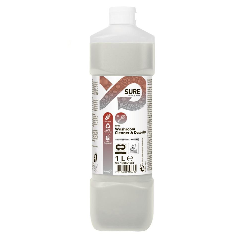 SURE Washroom Cleaner& Descaler deterg. disincr. bagno 1 lt - 6 pz x ct