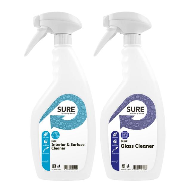 Kit flaconi vuoti Sure Glass - Interior&Surf. Cleaner 750 ml - 6 pz x ct
