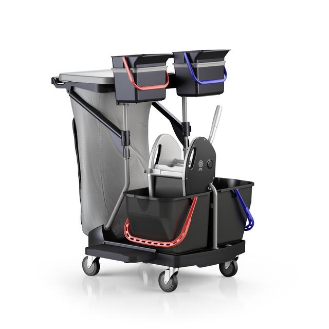 Carrello Revolution Black doppio secchio sacco e coperchio