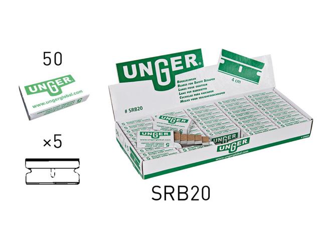 Lame ricambio Unger raschietto sicurezza 4 cm. cf 20 pz