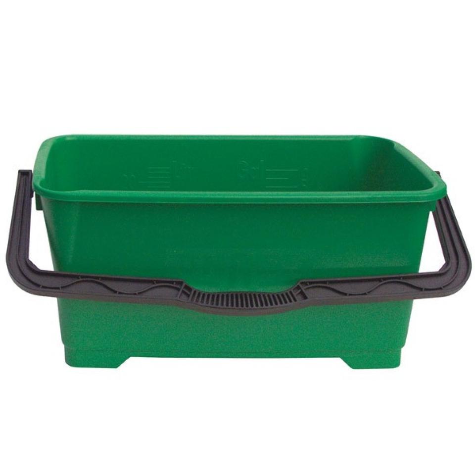 Secchio rettangolare 28 lt verde pulizia vetri