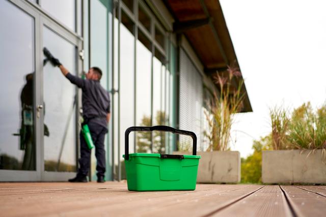 Secchio rettangolare 12 lt verde pulizia vetri - 40x19 cm