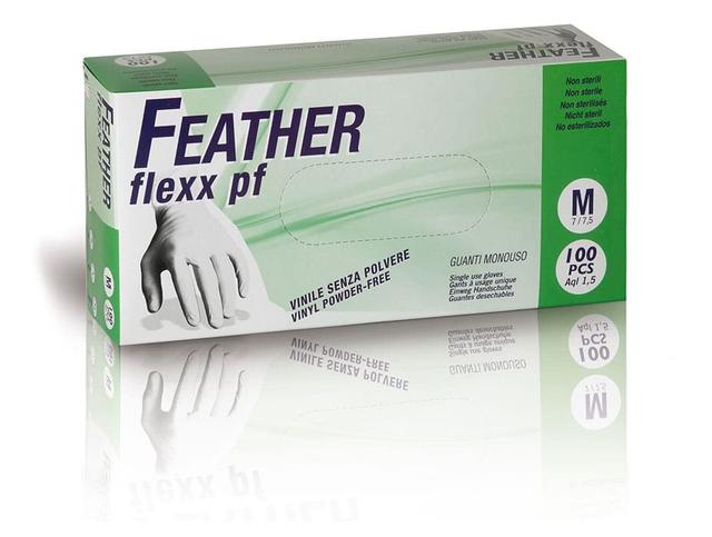 Guanto monouso vinile Feather Flexx sp mis.XL ES