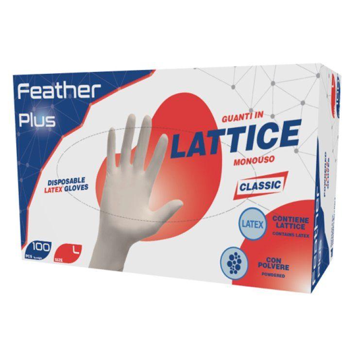 Guanto monouso lattice Feather Plus polvere tg.S ES